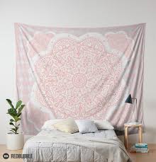 Boho Mandala Light Pink Wall Tapestry