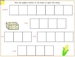 Free Fall Theme Spelling Activity With Pumpkin Letter Cut Outs Tpt