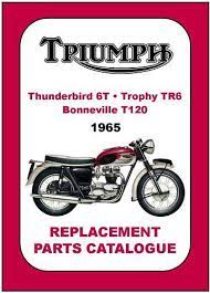 triumph parts manual t120 tr6 6t 1965