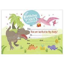 Dinosaurs Birthday Party Invitations Kids Girls Boy Childrens Party Invites Ebay