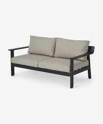 kochi garden 2 seater sofa black
