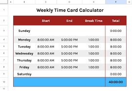 time card calculator with breaks free