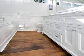 using hardwood flooring in a bathroom