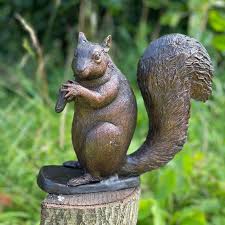 Bronze Squirrel Garden Ornament