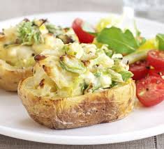 The mild onion flavours of leeks are combined with mushrooms, eggs and just a pinch of paprika. How To Cook Jacket Potatoes In The Microwave Bbc Good Food