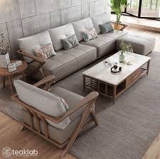 7197e45fe8ddbcf8 Wooden Sofa Set