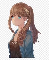 In fact, each time she makes a move, her unique hair follows her subtly and motionlessly, thus creating an atmosphere of warmth and elegance around her. Anime Brown Hair Drawing Blue Hair Anime Girl With Brown And Blonde Hair Hd Png Download Vhv