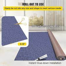 Vevor Indoor Outdoor Carpet 6 Ft X 29 5 Ft Waterproof Back Texture Outdoor Rug Deep Blue