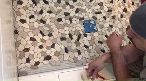 easy pebble tile installation tile