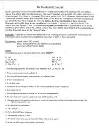 alien periodic table activity pdf