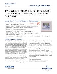 Rosemount Analytical Xmt Transmitters Data Sheet Pdf