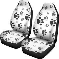 Paw Print Car Seat Covers Set Of 2 2