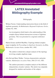 Annotated bibliography using latex           GBRO tech