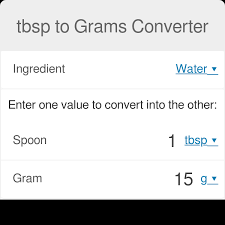 tbsp to grams converter