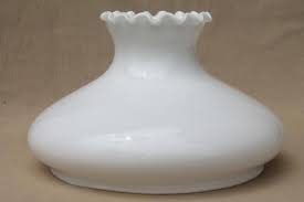 Plain Antique White Milk Glass Shade