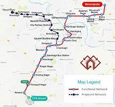 lucknow metro route map timings lines