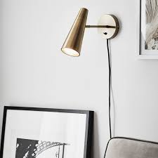 Peak Wall Light With Plug Antique Gold