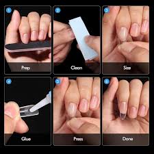 almond nails clear fake nails