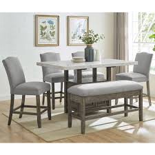 If you need another variation of design solution, you can easily find it on our website, just go to another collection or category. Crystal City Grayson 6 Piece Counter Height Dining Set In Driftwood Nebraska Furniture Mart