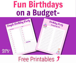 Printable Party Planner Plan A Simple