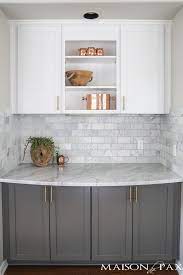 gray and white and marble kitchen