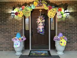 spring front porch decor easter front