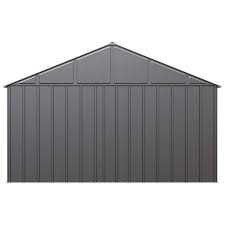 Arrow Classic Steel Storage Shed 12ft Wide 12x12 Ft Charcoal