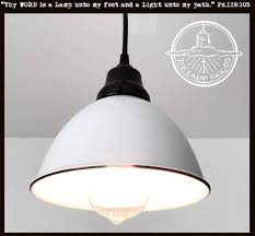 White Enamel Farmhouse Pendant Light The Lamp Goods