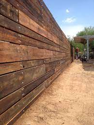 Reclaimed Wood Outdoor Perimeter Fence