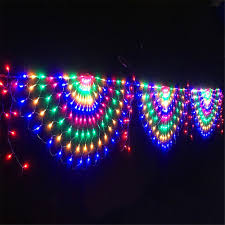 Us 24 51 25 Off Eu Us Plug 3m 3 Peacock Mesh Net Led String Lights Outdoor Fairy Garland For Wedding Christmas Wedding New Year Party Decoration On
