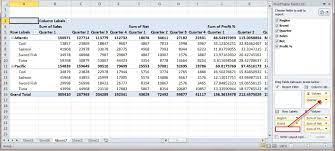 pivot table in excel