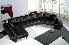 leather sectional sofa mars black