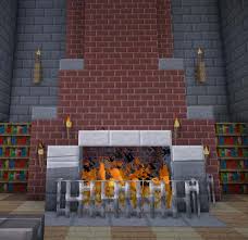 A Grandiose Fireplace Minecraft Furniture