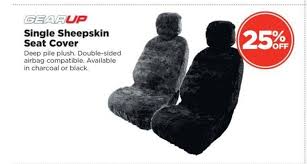 Gearup Single Sheepskin Seat Cover
