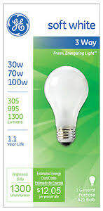 3 Way Soft White Light Bulb 30 70 100 Watt Pack Of 12 43168905022 Ebay