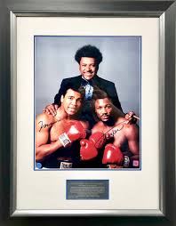 Maybe you would like to learn more about one of these? Don King With Muhammad Ali Joe Frazier Autographed Collectables