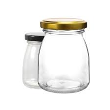 96 X Glass Pudding Jar Metal Lid 50ml