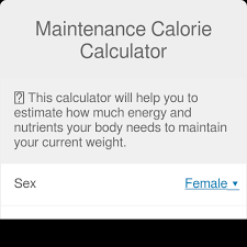 maintenance calorie calculator