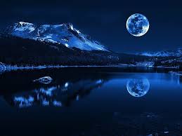 sapphire moon moon water mountains