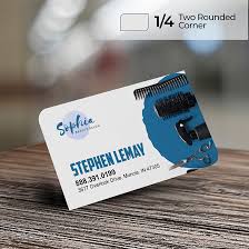 two rounded business card printing