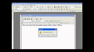 Open Office How To Create Templates