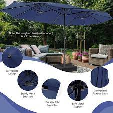 Solar Led Lights Crank Patio Umbrella