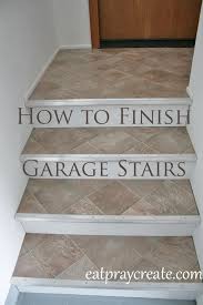 finishing garage stairs using vinyl