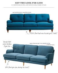 look for less english roll arm sofa
