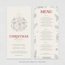 premium psd christmas dinner menu