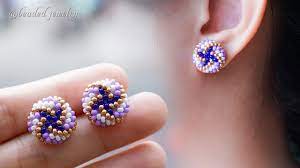 diy seed beads stud earrings how to