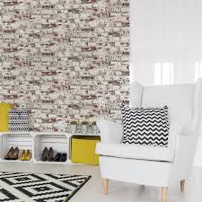 Antique Painted Red Bricks Wall Wallpaper