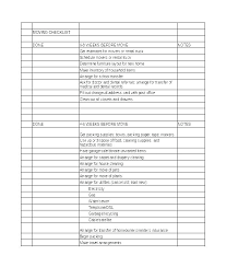 Furniture List For New Home Checklist Inventory Template