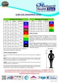 Sling Size Assessment Guide Mackworth Healthcare Pdf
