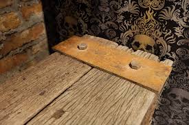 Faux Paint Rust Reused Wood Shelf